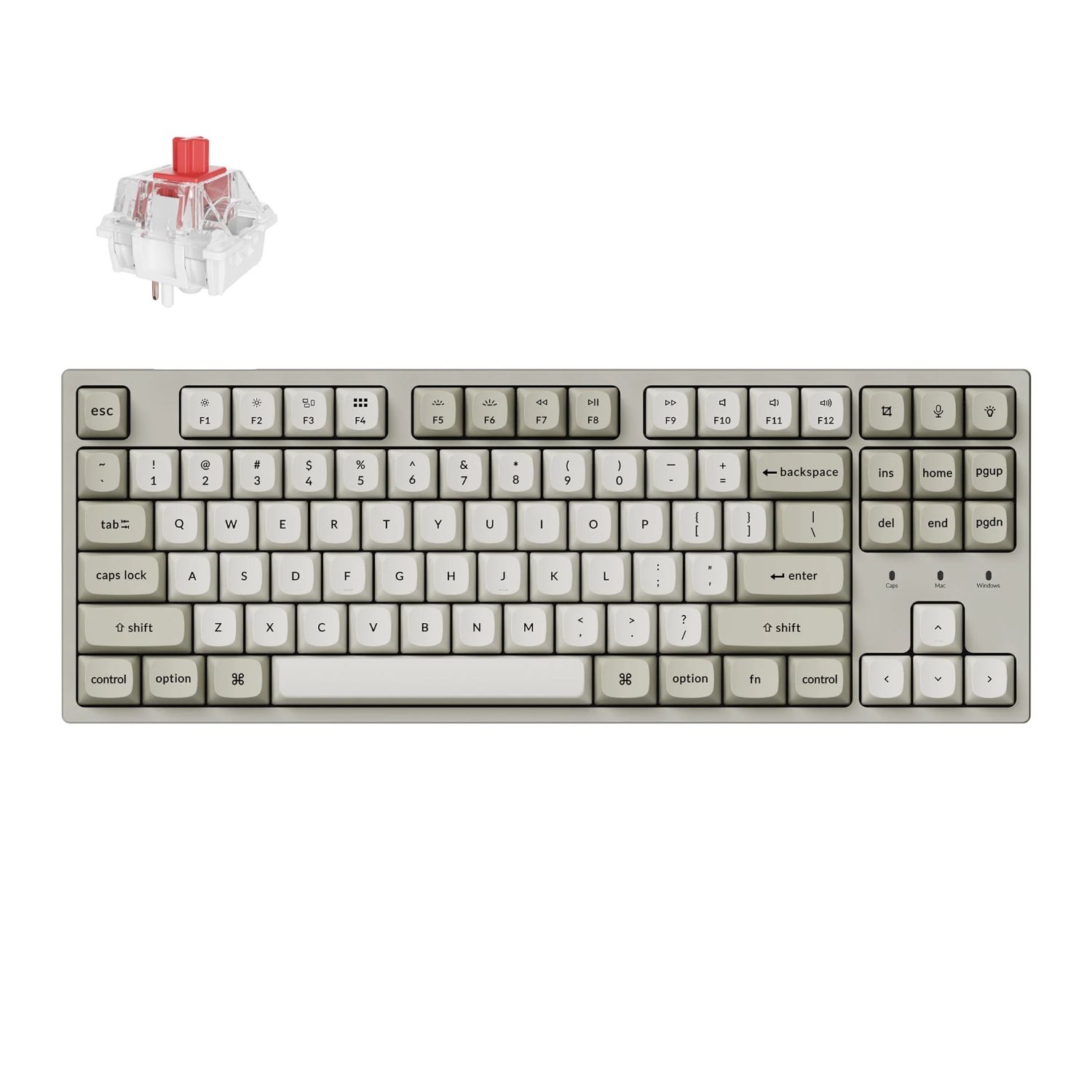 Keychron C1PX-M1 80% 8K Super Red Switch Hot-Swap RGB Wired Custom Mechanical Keyboard