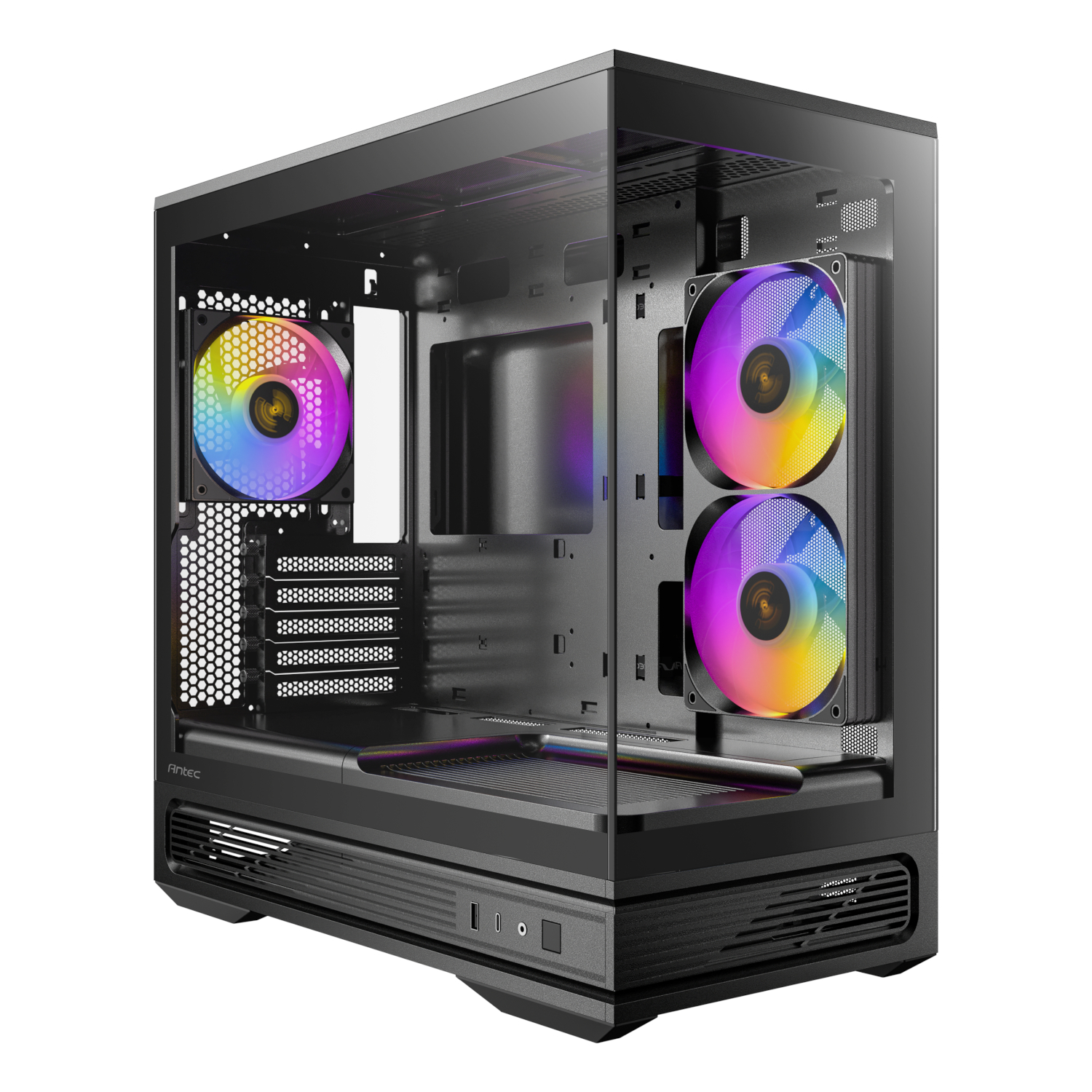 Antec C2M ARGB Micro-ATX | ITX ARGB Mini-Tower Gaming Chassis Type-C - Black