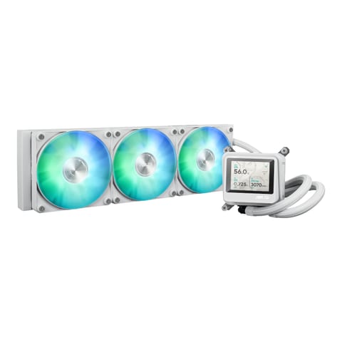 ASUS MAX GAMING 360MM LCD ARGB AIO Liquid CPU Cooler - WH