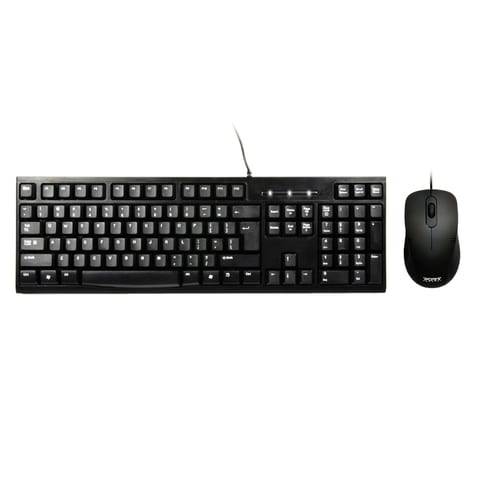 Port Wired Combo Keyboard+Mouse 2YR