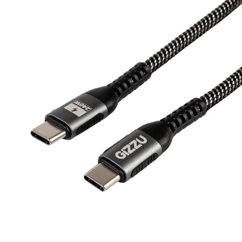 Gizzu Type-C to Type-C 480Mps 240W Cable 2M Poly