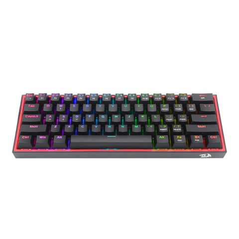 REDRAGON FIZZ Wired Mechanical Keyboard RGB 61Key Design - Black