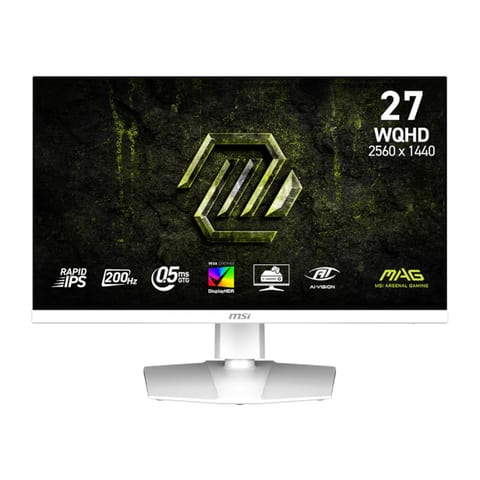 MSI MAG 274QRFW E20 Gaming Monitor 2560x1440 (WQHD) Rapid IPS 0.5ms 200Hz Adapative Sync