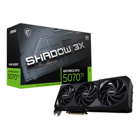 MSI Nvidia GeForce RTX 5070Ti Shadow 3X OC 16GB GDDR7 Graphics Card