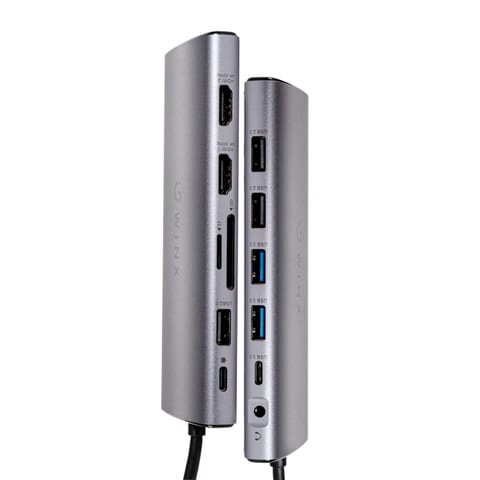 WINX CONNECT Ultra 14-in-1 Type-C | 2x 4K30Hz HDMI | 1x DP | 1x Audio | 3x USB2.0 | 2x USB3.0 | 1x RJ45 | 1x Type-C | 1x PD100W Hub