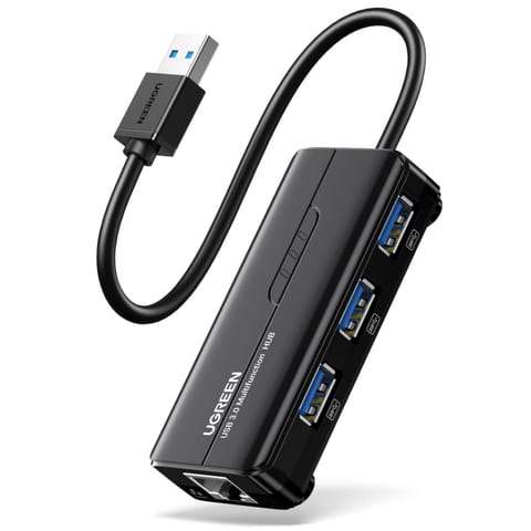 UGREEN USB-A Male To Ethernet Aadptor + 3 Ports USB HUB