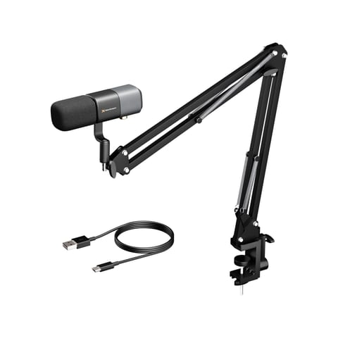 NearStream Podcast/Studio Condenser Microphone with Metal Boom Arm Stand