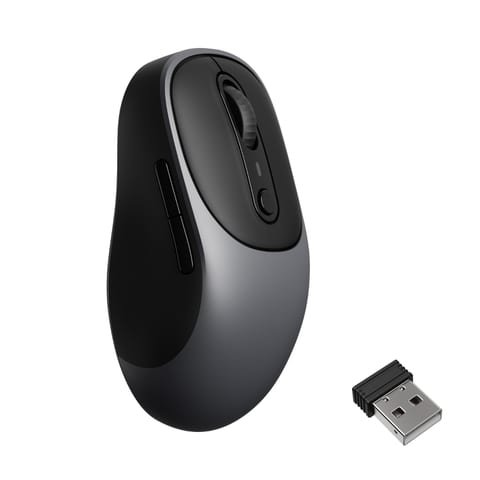 Keychron BM24-C61 1K  All Silent Micro Switch Wireless Mouse (BT/2.4GHz/Wired) - Metal Gray