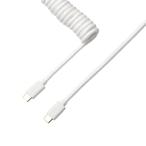 Keychron Coiled Aviator Cable -White (Straight)