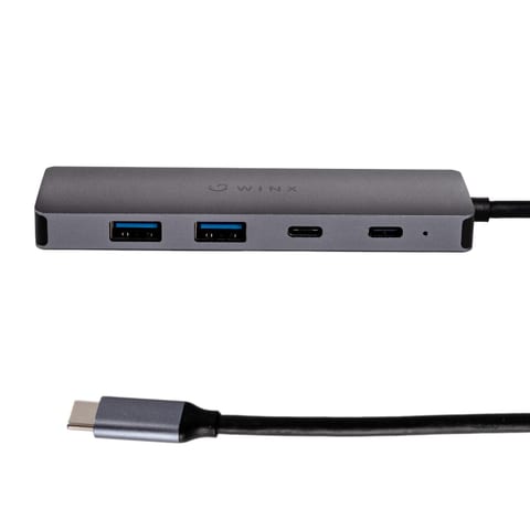 WINX CONNECT Essential 5-IN-1 Type-C Hub | 1X 4K60HZ HDMI | 2X USB3.0 |1X PD100W | 1X TYPE-C HUB