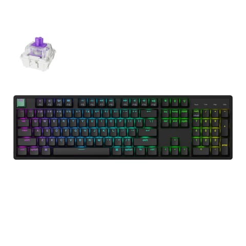Keychron K10 HE 100% Hot-Swap Gateron Dbl-Rail Nebula Switch RGB Wireless Keyboard - Black (Al)