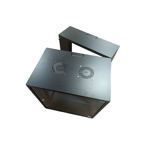 Zone Lite 6U 400+200mm Swing Frame Black Wall Mount Cabinet
