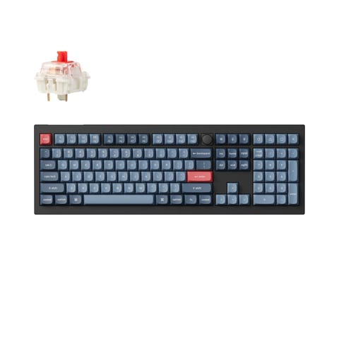 Keychron V6 Max QMK/VIA 100% 1K Red Switch Hot-Swap Gateron Jupiter RGB Wireless Custom Mechanical Keyboard