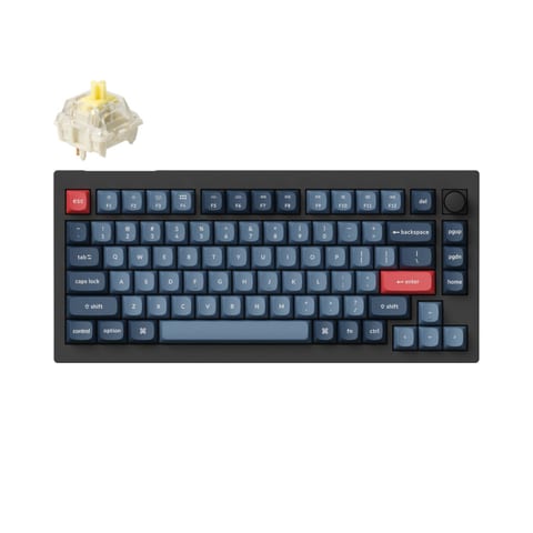 Keychron V1 Max QMK/VIA 75% 1K Banana Switch Hot-Swap Gateron Jupiter RGB Wireless Custom Mechanical Keyboard