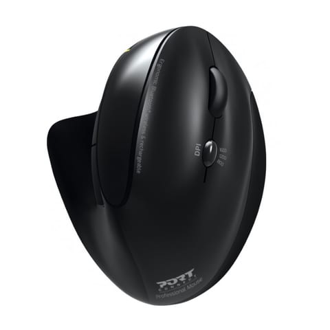 Port Mouse Ergonomic Rech BT & RF Black 3 Year Warranty