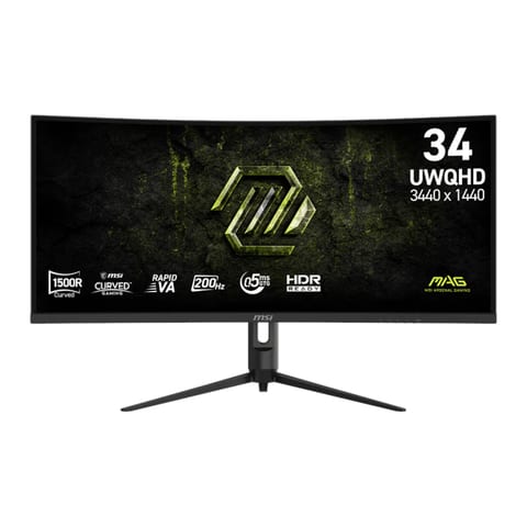 MSI MAG 342CQRF E20 Gaming Monitor 3440x1440 (UWQHD) Rapid VA 0.5ms 200Hz Adapative Sync