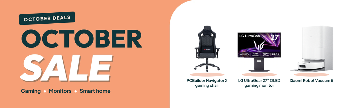 October Sale: PCBuilder Navigator X gaming chair, LG UltraGear 27-inch OLED monitor and Xiaomi Robot Vacuum 5